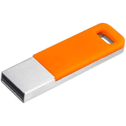 Флешка 32 ГБ оранжевая, пластик и металл «БЛЕНД»