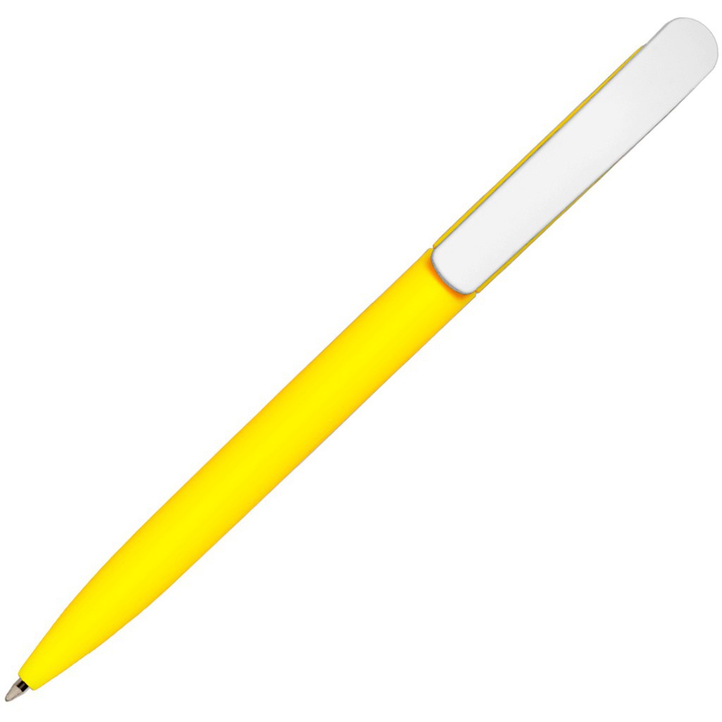 Картинка Ручка желтая, пластик и soft-touch «ВИВАЛДИ-СОФТ»