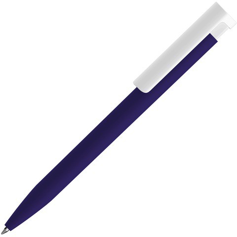 Ручка темно-синяя, пластик и soft-touch «КОНСУЛ-СОФТ»