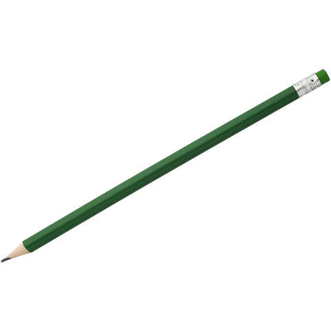 Зеленый карандаш простой wood color, дерево