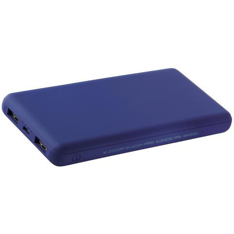 Синий внешний аккумулятор young soft, 10000 ма·ч, пластик и soft-touch