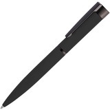 Ручка черная полностью, металл и soft-touch «ГРОМ-СОФТ-МИРРОР» Изображение
