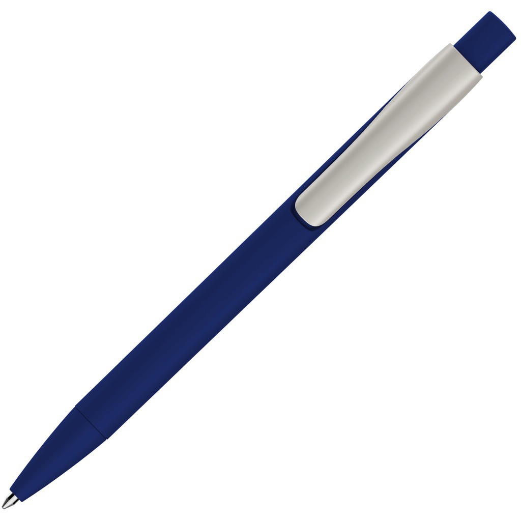 Картинка Ручка темно-синяя, пластик и soft-touch «МАСТЕР-СОФТ»