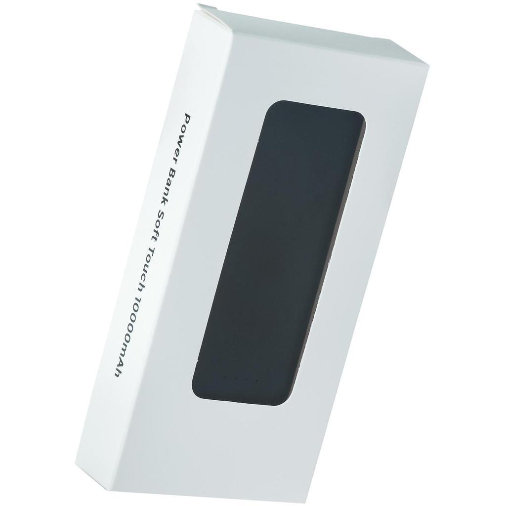  Внешний аккумулятор ESKIMO SOFT, 10000 мА·ч черный, пластик и soft-touch