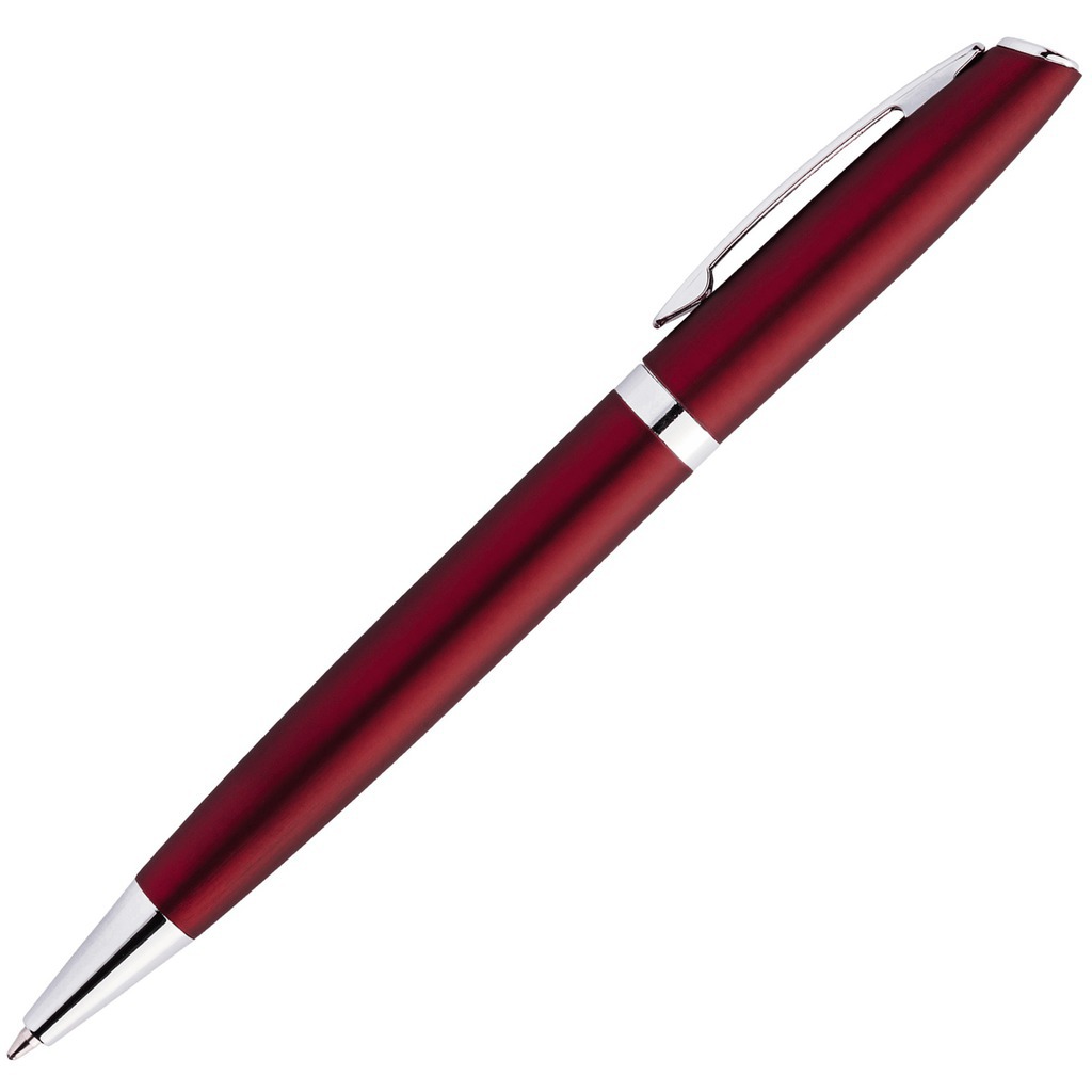 Фото Темно-красная ручка, металл и soft-touch «ВЕСТА-СОФТ»