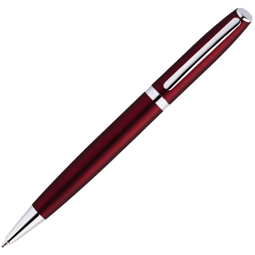 Изображение Темно-красная ручка, металл и soft-touch «ВЕСТА-СОФТ»