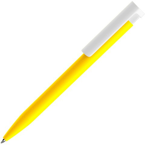 Ручка желтая, пластик и soft-touch «КОНСУЛ-СОФТ»