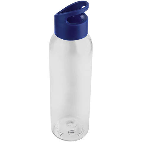 Прозрачная с синим бутылка для воды bingo 630мл., пластик