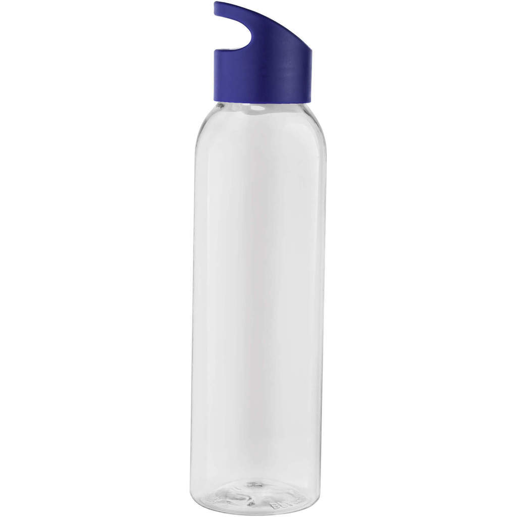 Изображение Прозрачная с синим бутылка для воды bingo 630мл., пластик
