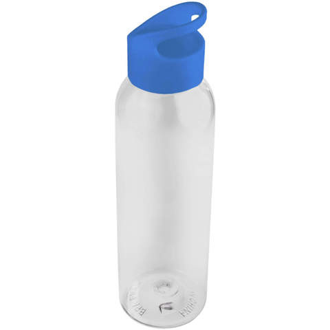 Бутылка для воды BINGO 630мл. прозрачная с голубым, пластик