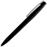 Ручка черная с серебристым, пластик и soft-touch «ЗЕТА-СОФТ-МИКС» Схема