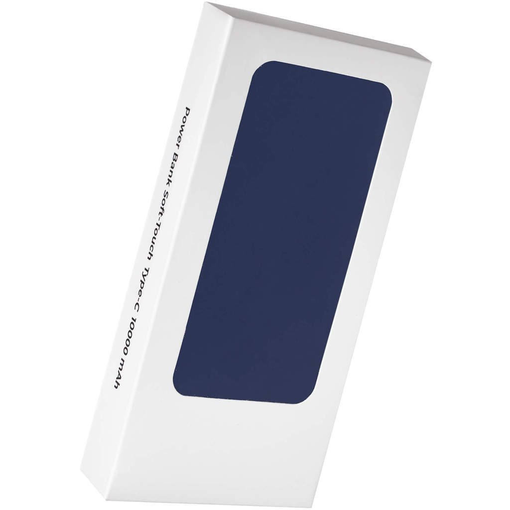 Схема Синий внешний аккумулятор с подсветкой логотипа sunny soft type-c, 10000 ма·ч, пластик и soft-touch
