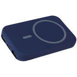 Синий внешний беспроводной аккумулятор magik soft type-c 5 вт, 5000 ма·ч, пластик и soft-touch Изображение