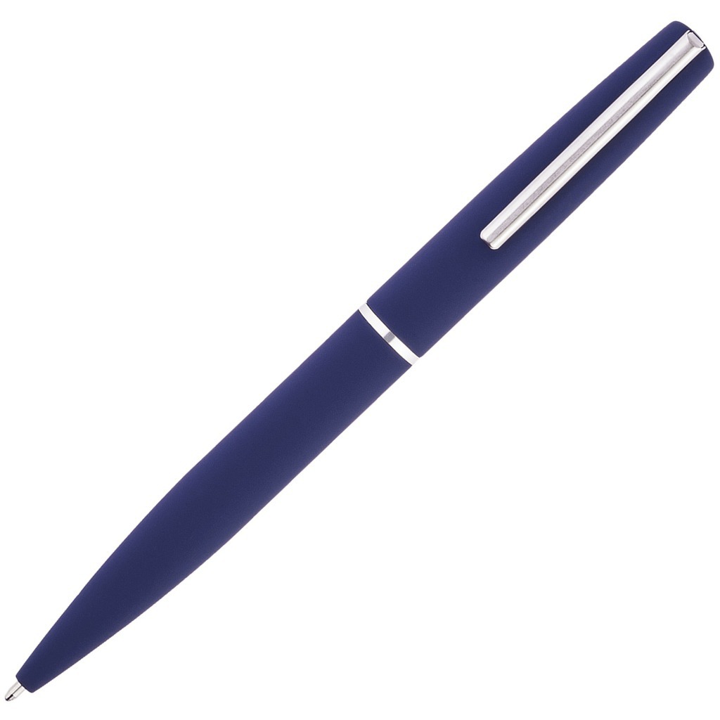 Фотография Синяя ручка, металл и soft-touch «МЕЛВИН-СОФТ»