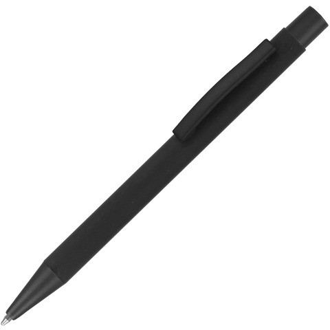 Ручка черная полностью, металл и soft-touch «МАКС-СОФТ-ТИТАН»