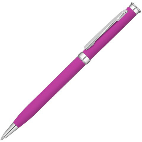 Фиолетовая ручка, металл и soft-touch «МЕТЕОР-СОФТ»