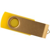 Флешка 4 ГБ желтая, металл и пластик soft-touch «ТВИСТ-КОЛОР» Изображение